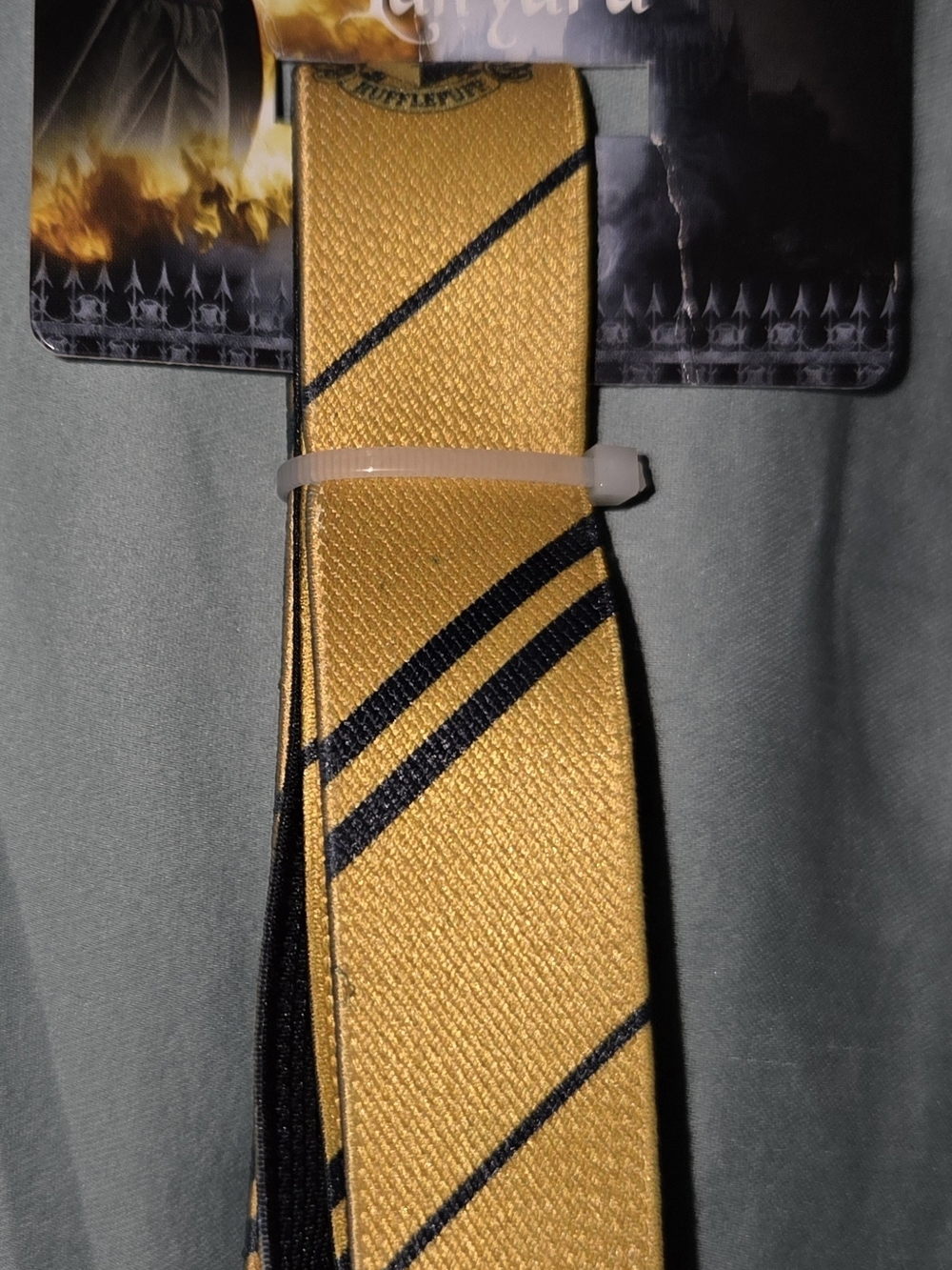 Hufflepuff-Inspired Gold and Black Harry Potter Lanyard